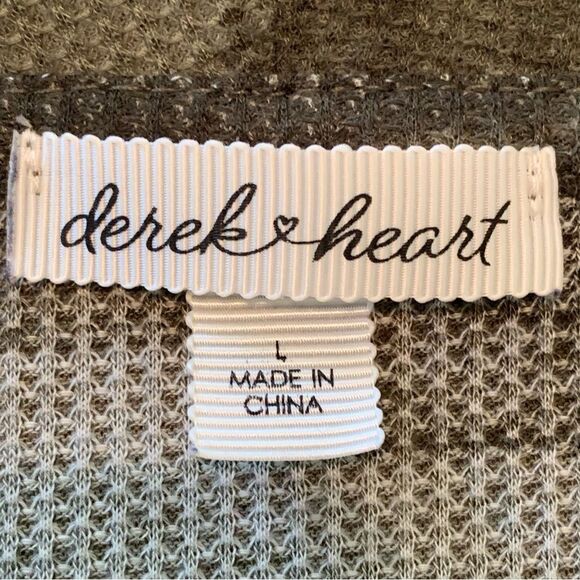 DEREK HEART Cardigan Women’s Large Green Camouflage Open Front Waterfall. - Picture 6 of 10